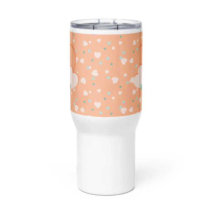 Simply Peachy Hearts and Dots Travel Mug product image (2)