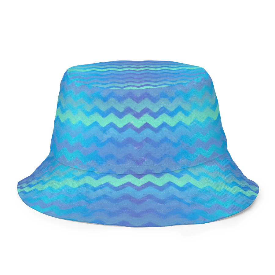 Blue Ocean Bokeh and Mermaid Stripe Bucket hat product image (9)