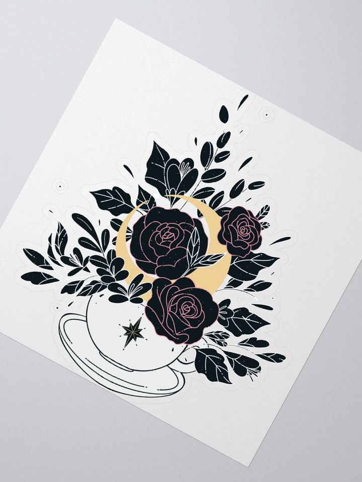 JeffBrutlag Florals and Moon Logo Sticker product image (2)