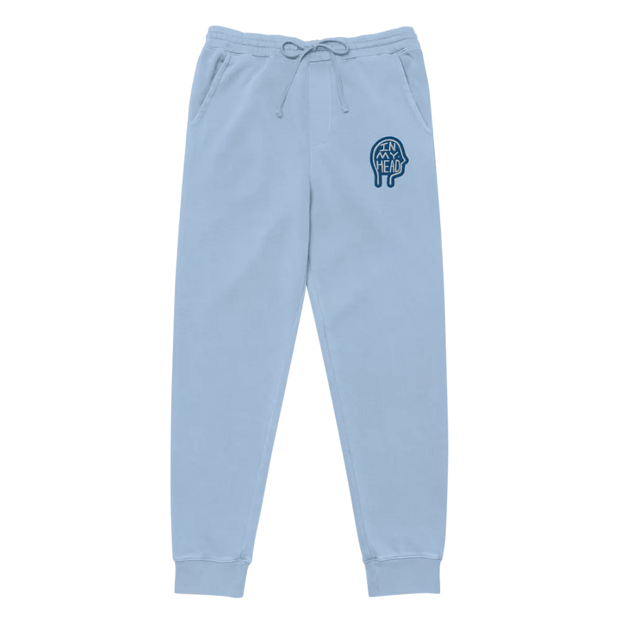 In My Head (royal and white) pigment dyed sweatpants product image (3)