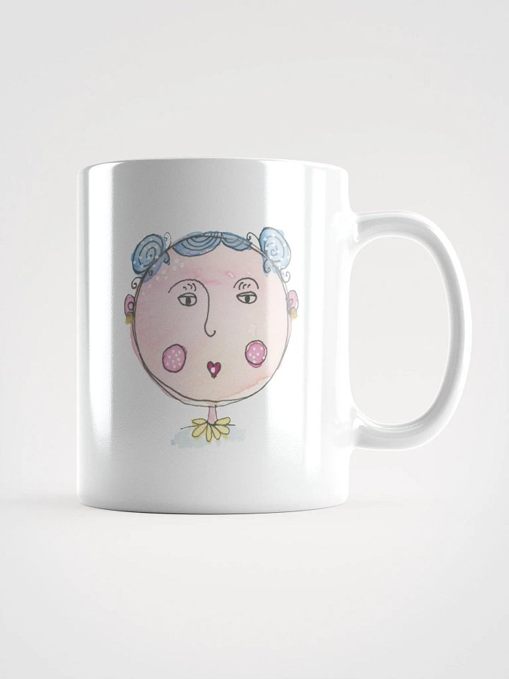 Whimsical Faces White Glossy Mug product image (1)