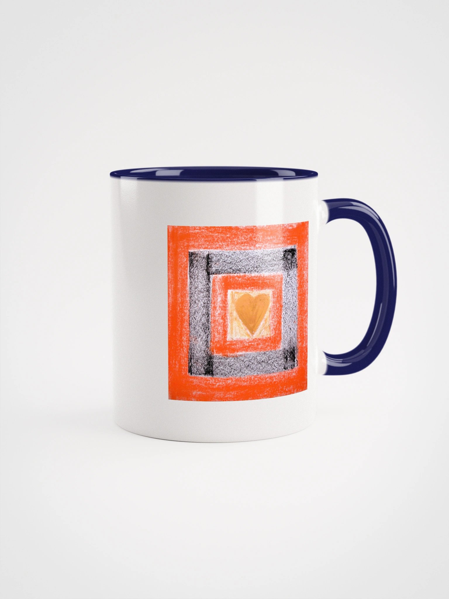 Golden Heart Geometric Ceramic Mug product image (1)