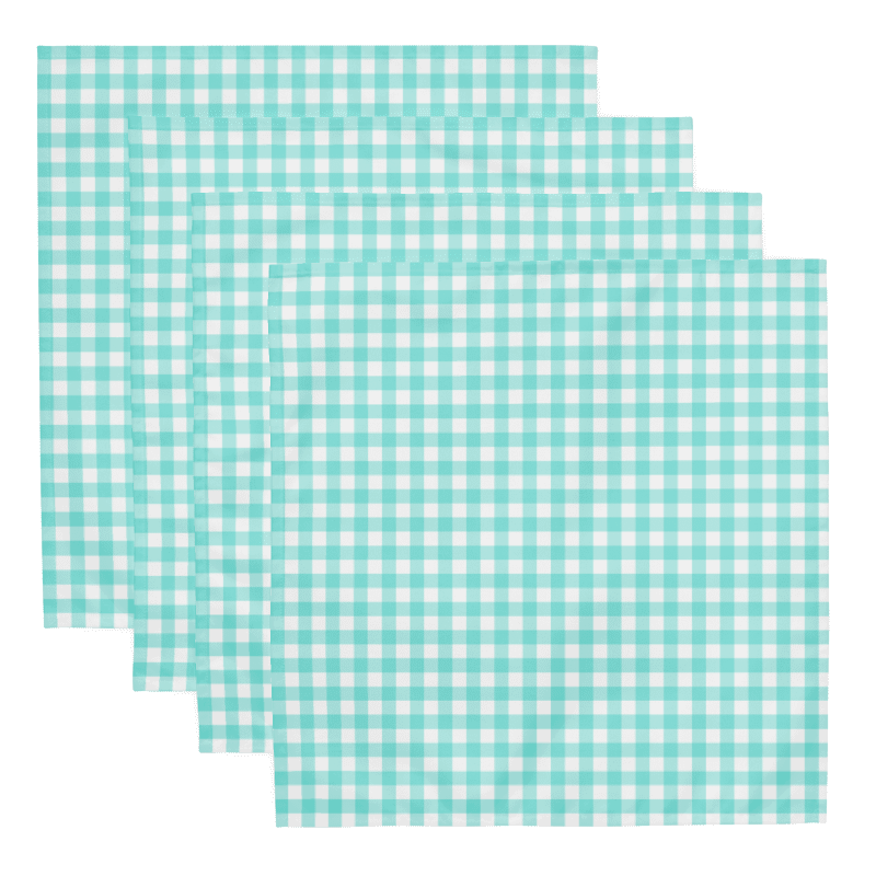 Matching Set of Teal Gingham Cloth Napkins product image (5)