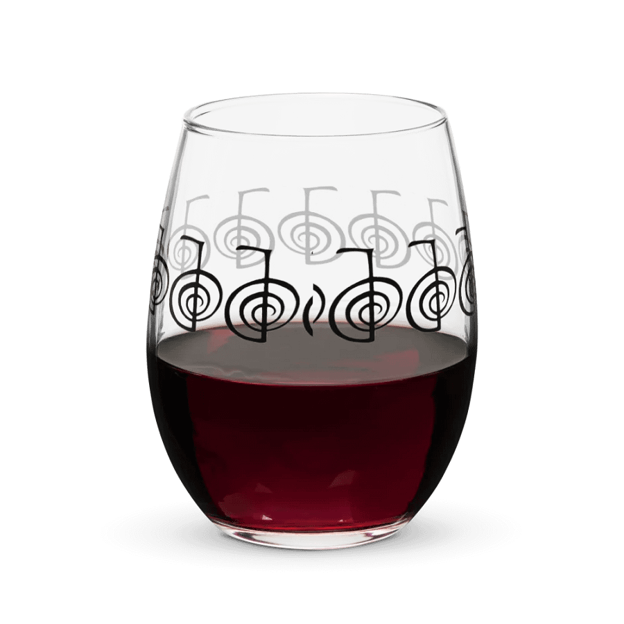 Drinking glass with Reiki healing symbol surrounding entire glass product image (10)