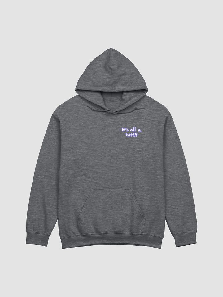 “It’s all a bit!!!” (sm. lined design, #9081ED) classic hoodie product image (26)