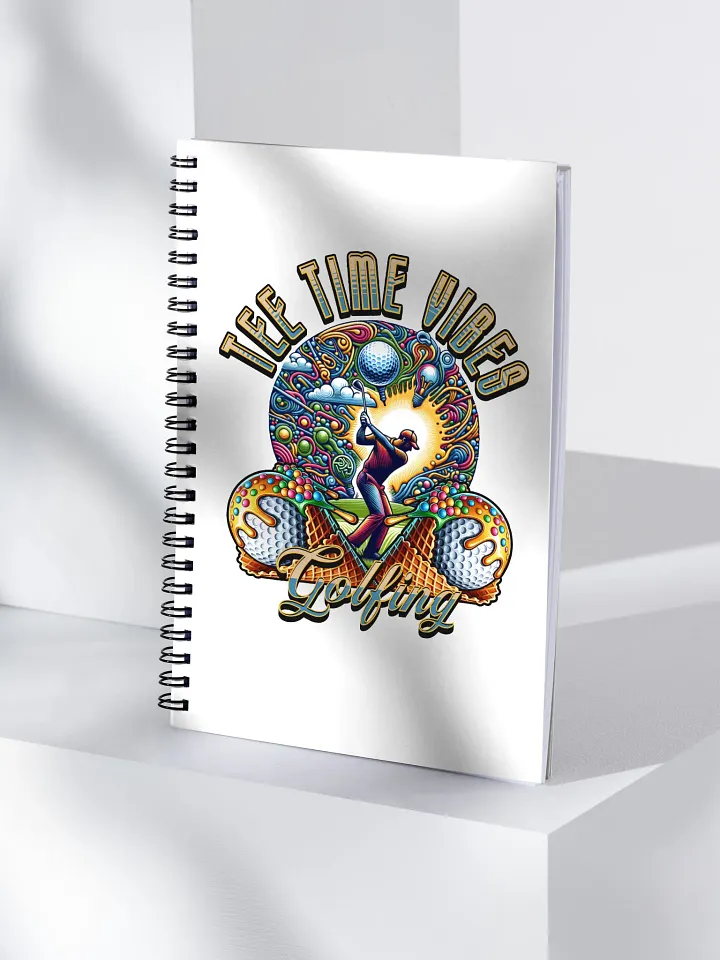 Tee Time Vibes Golfing Vibrant Dreams Spiral Notebook product image (1)