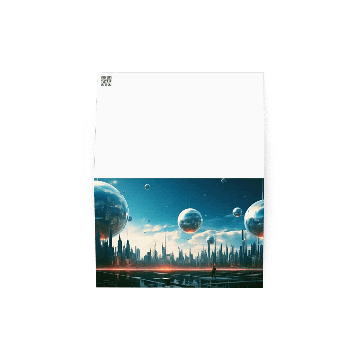 City of Reflections: A Vision Beyond Time Blank Greeting Card product image (2)