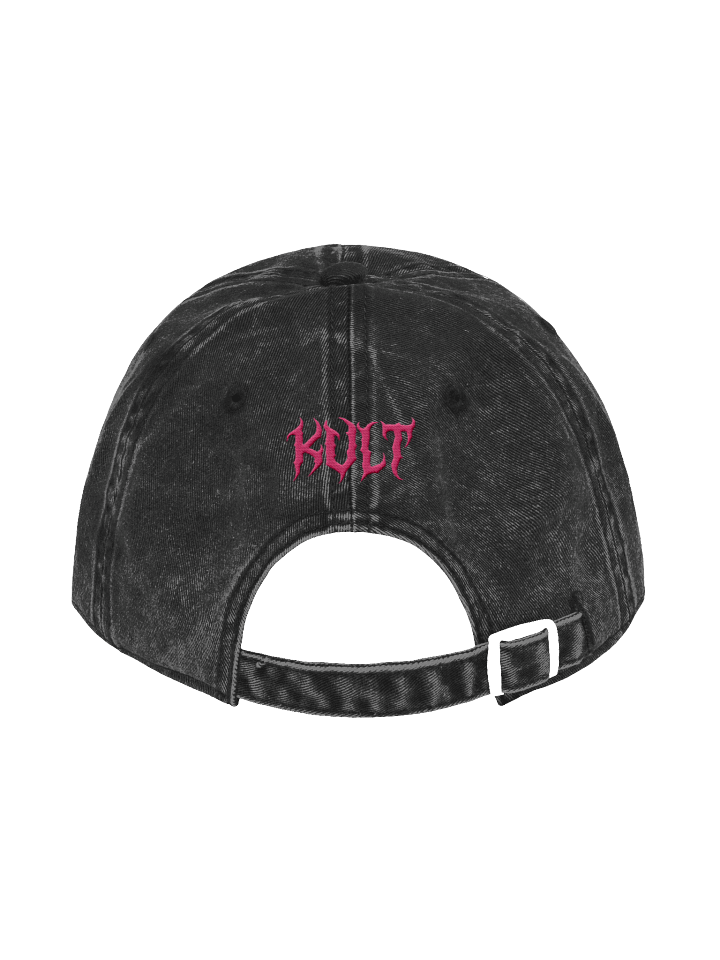 Kat Kult Vintage Wash Dad Hat (Pink logo) product image (23)