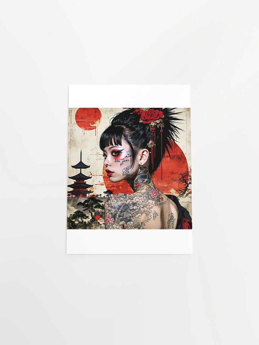 Crimson Blossom: Japanese Tattoo Art Poster product image (18)