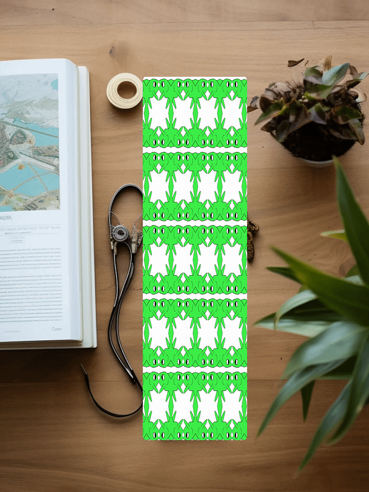 Cute Cartoon Green Fish Pattern Laminated Bookmark with Tassel for the Fish Loving Book Reader in Your Life product image (1)