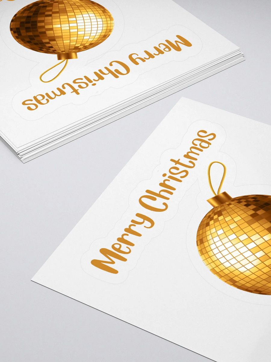 Dazzling Christmas Mirrorball Sticker - Gold product image (4)