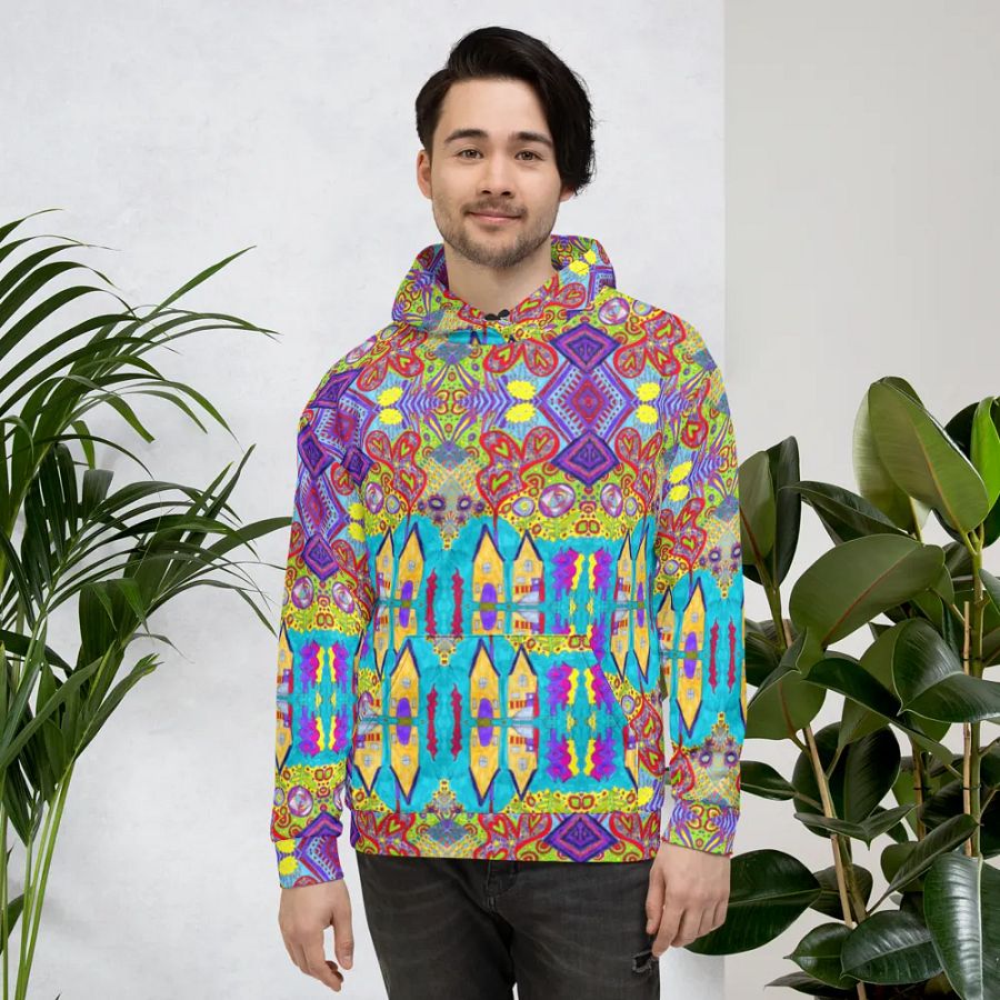 Abstract Doodle Happiness Unisex Hoodie product image (5)