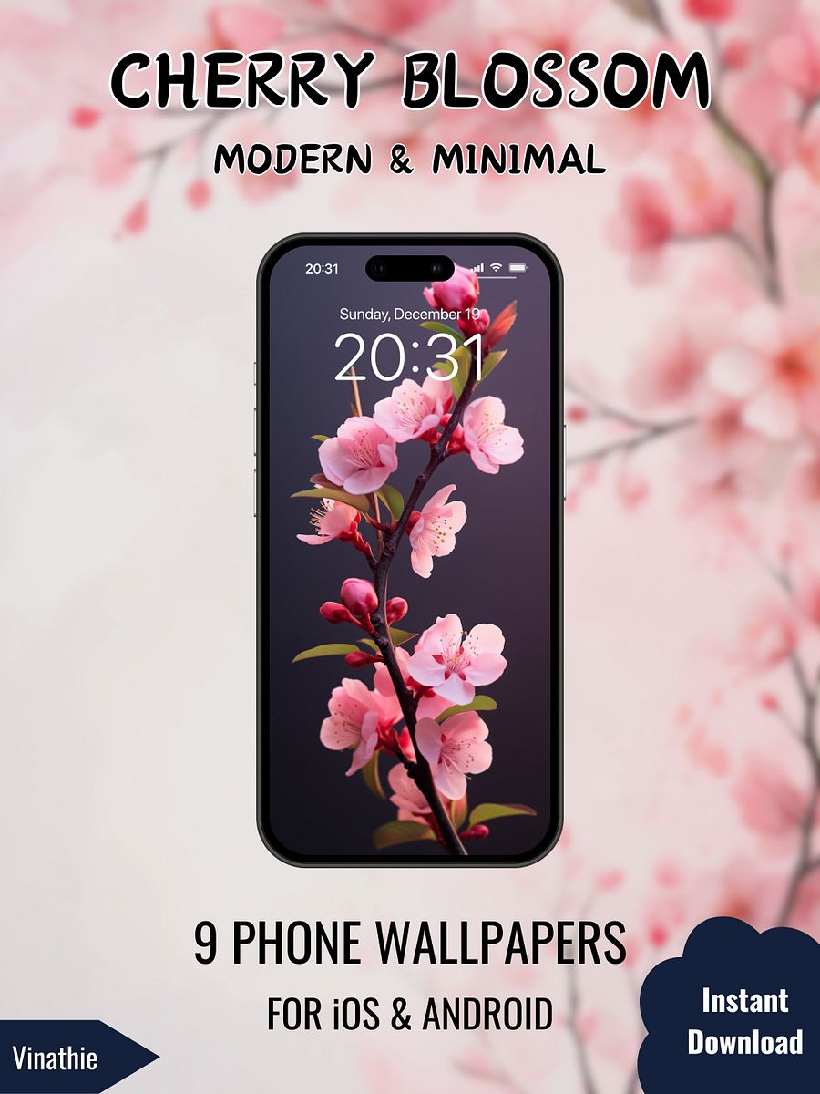 Cherry Blossom | Modern & Minimal | Phone Wallpaper product image (6)