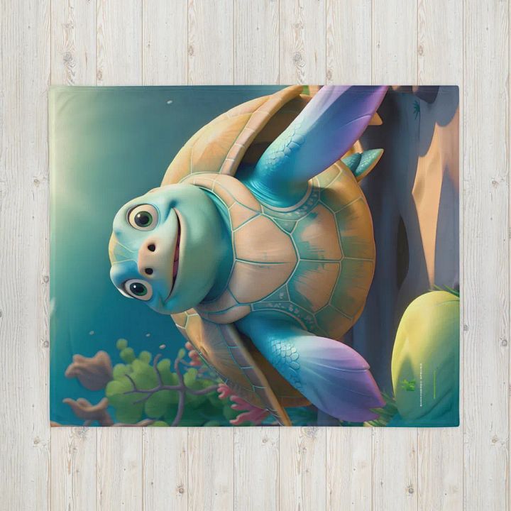 Endangered Species - Mexico - Sea Turtle Throw Blanket product image (2)