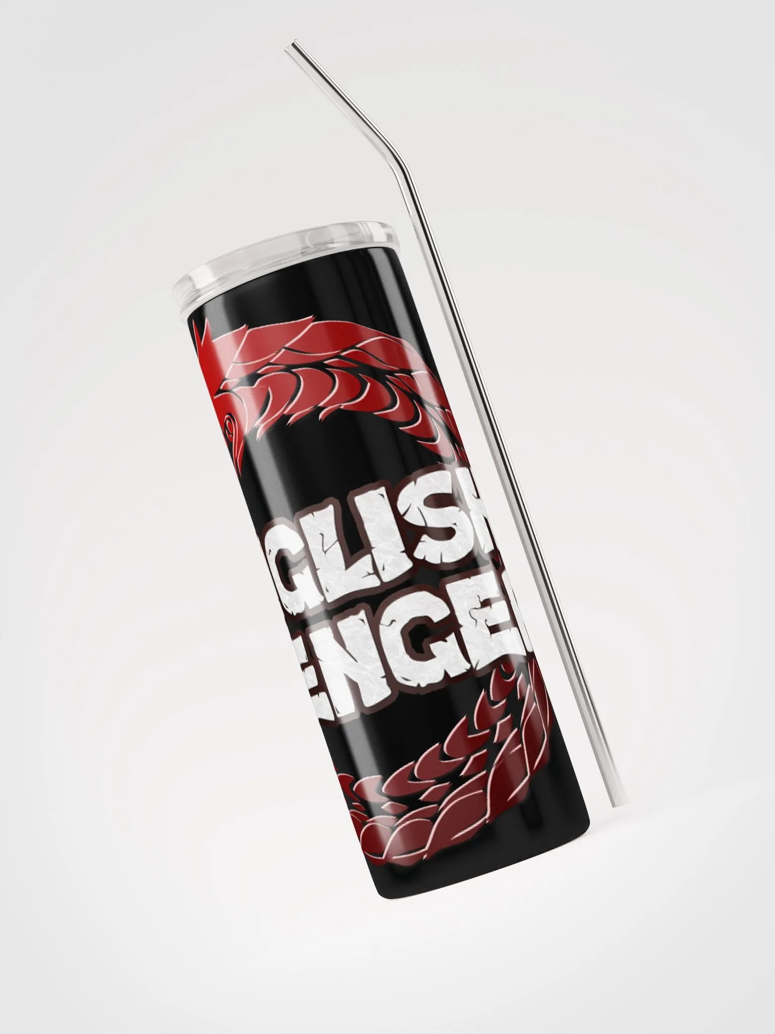 English Avenger Logo Stainless Steel Tumbler with Straw product image (3)