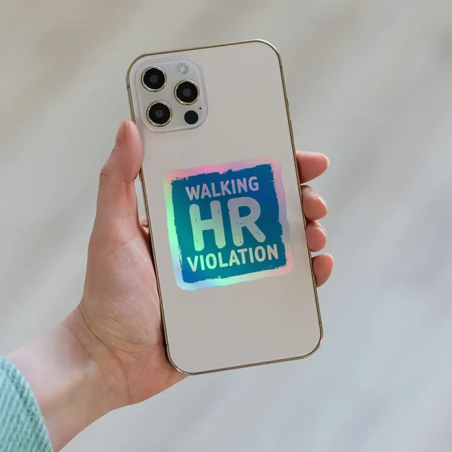 Walking HR Violation Holographic Sticker Sheet product image (6)