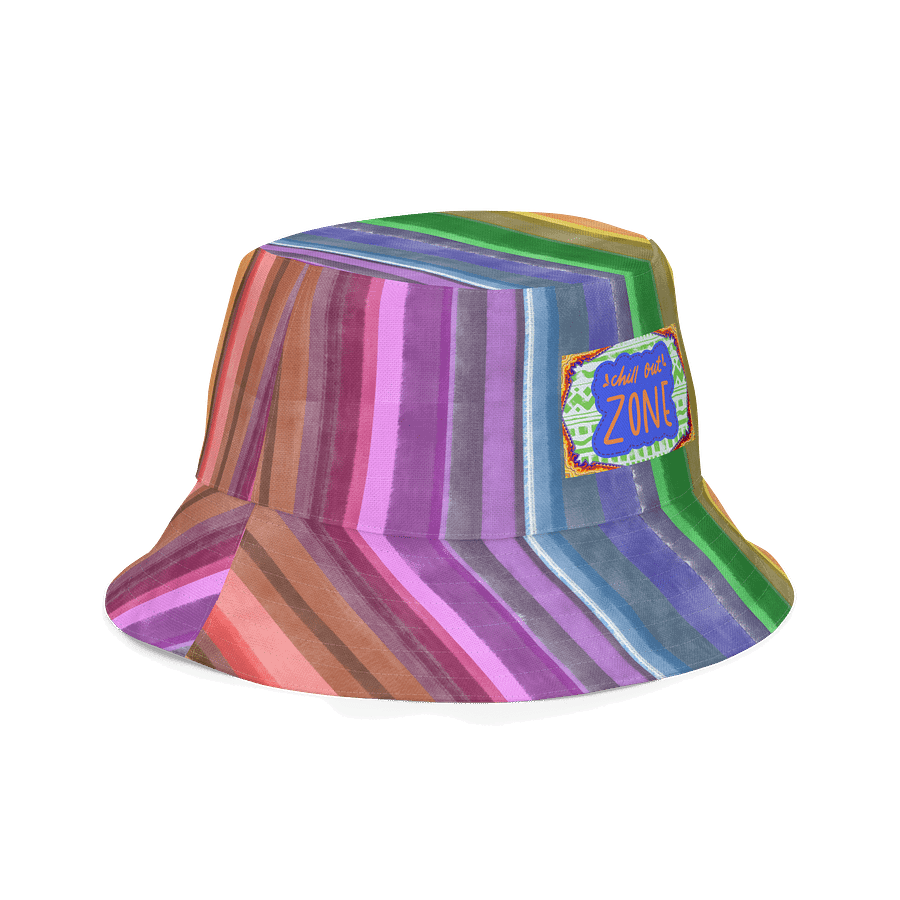 Cool Stripes and Fun Vibes Reversible All-Over Print Bucket Hat product image (5)