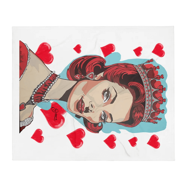 Queen of Hearts Throw