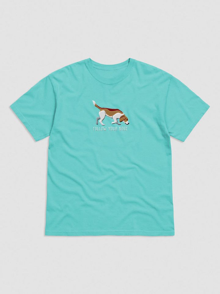 Follow Your Nose T-Shirt(Embroidered) of a Beagle(Tan) product image (33)
