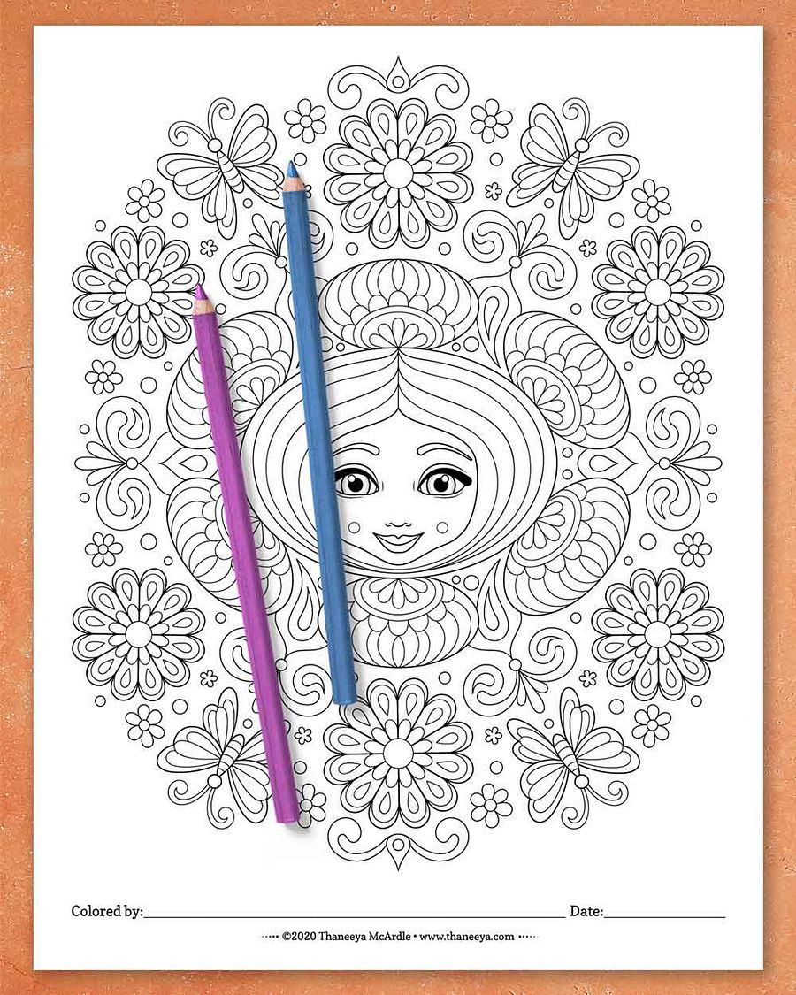 Enchanted Faces Coloring Pages product image (11)
