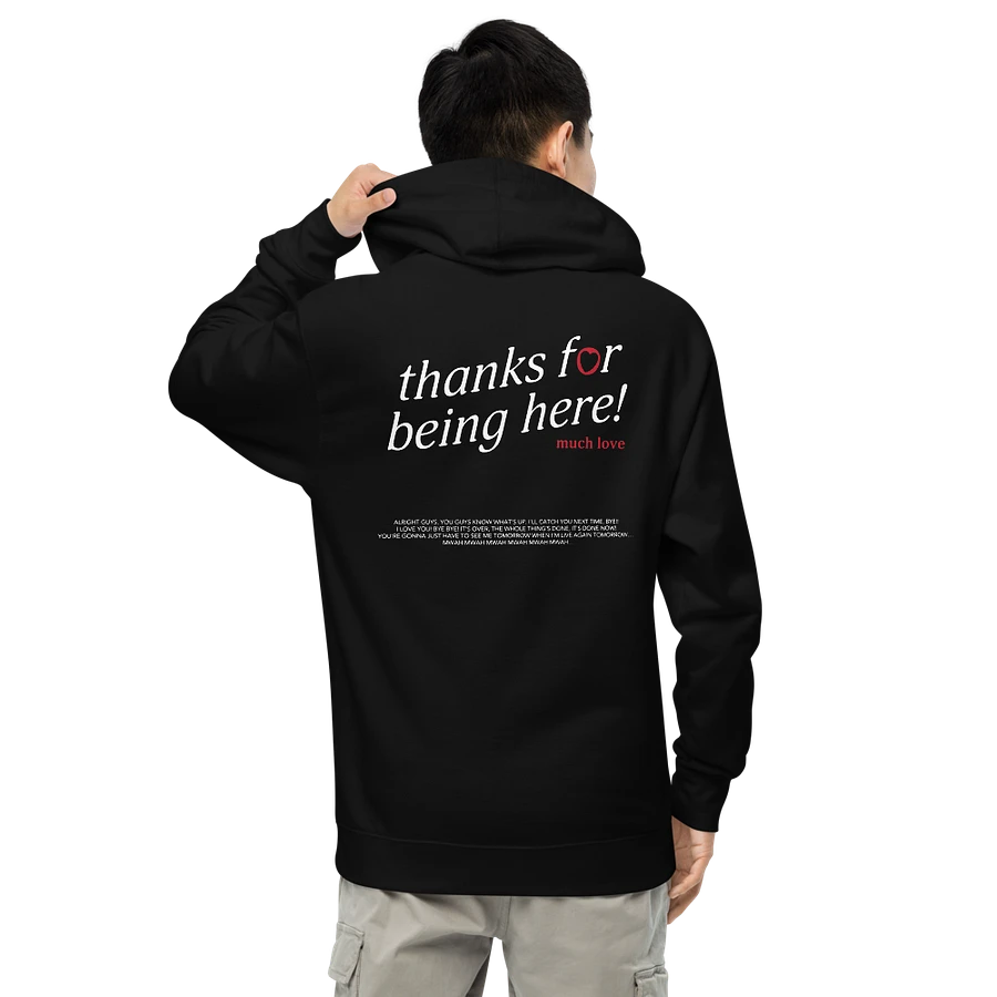 Premium Thanks For Being Here (Red) Embroidered Hoodie product image (1)