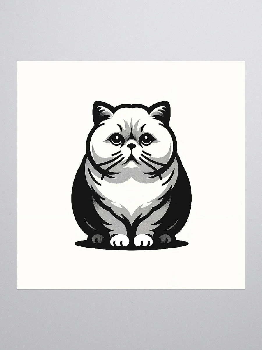 Kiss Cut Stickers: Exotic Shorthair Monochrome 2 product image (1)