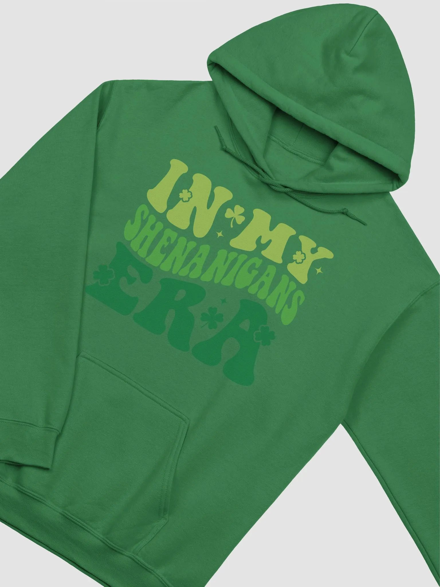 In My Shenanigans Era ☘️ Gildan Classic Hoodie in Irish Green with Bright, Vibrant Print product image (1)