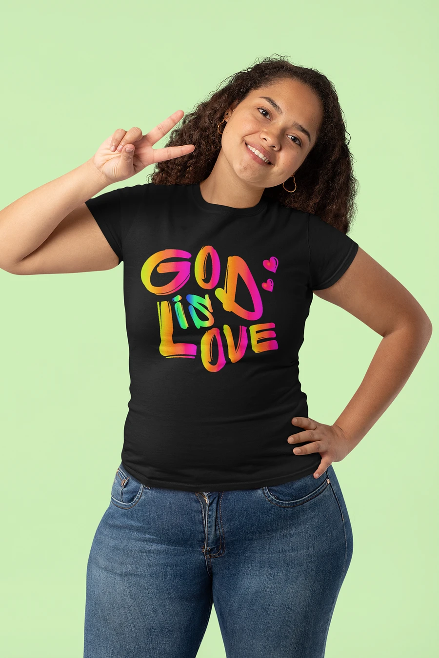 God Is Love- Christian Streetwear Fitted T-Shirt product image (1)