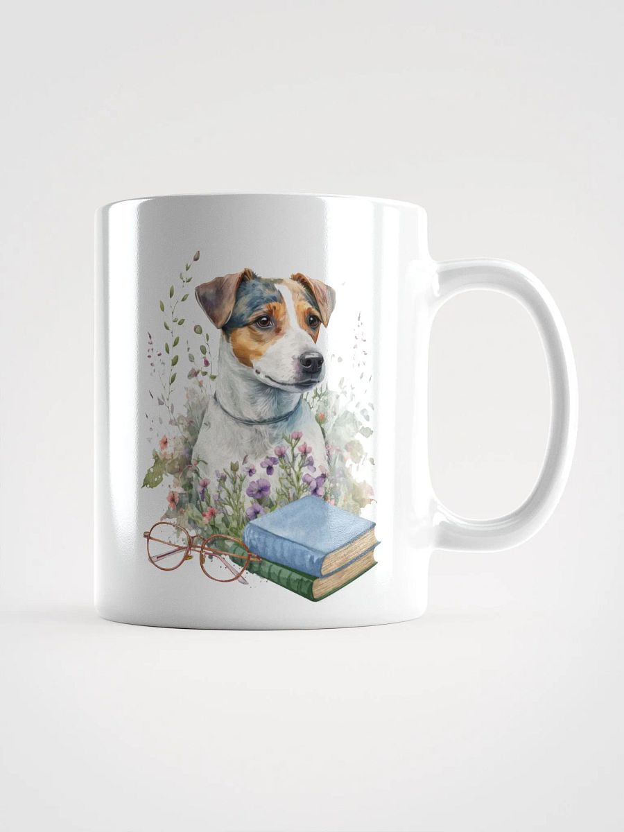 Life is better with books and my Jack Russell - ceramic dog coffee mug for a crazy Jack Russell lady product image (2)