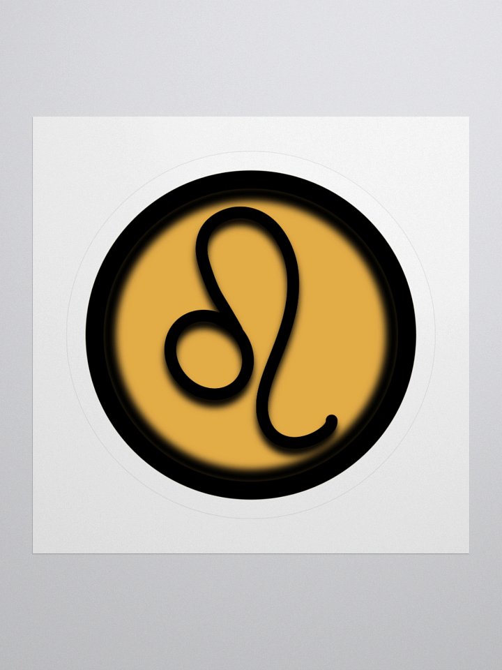 Golden Leo Astrological Sign Sticker product image (1)