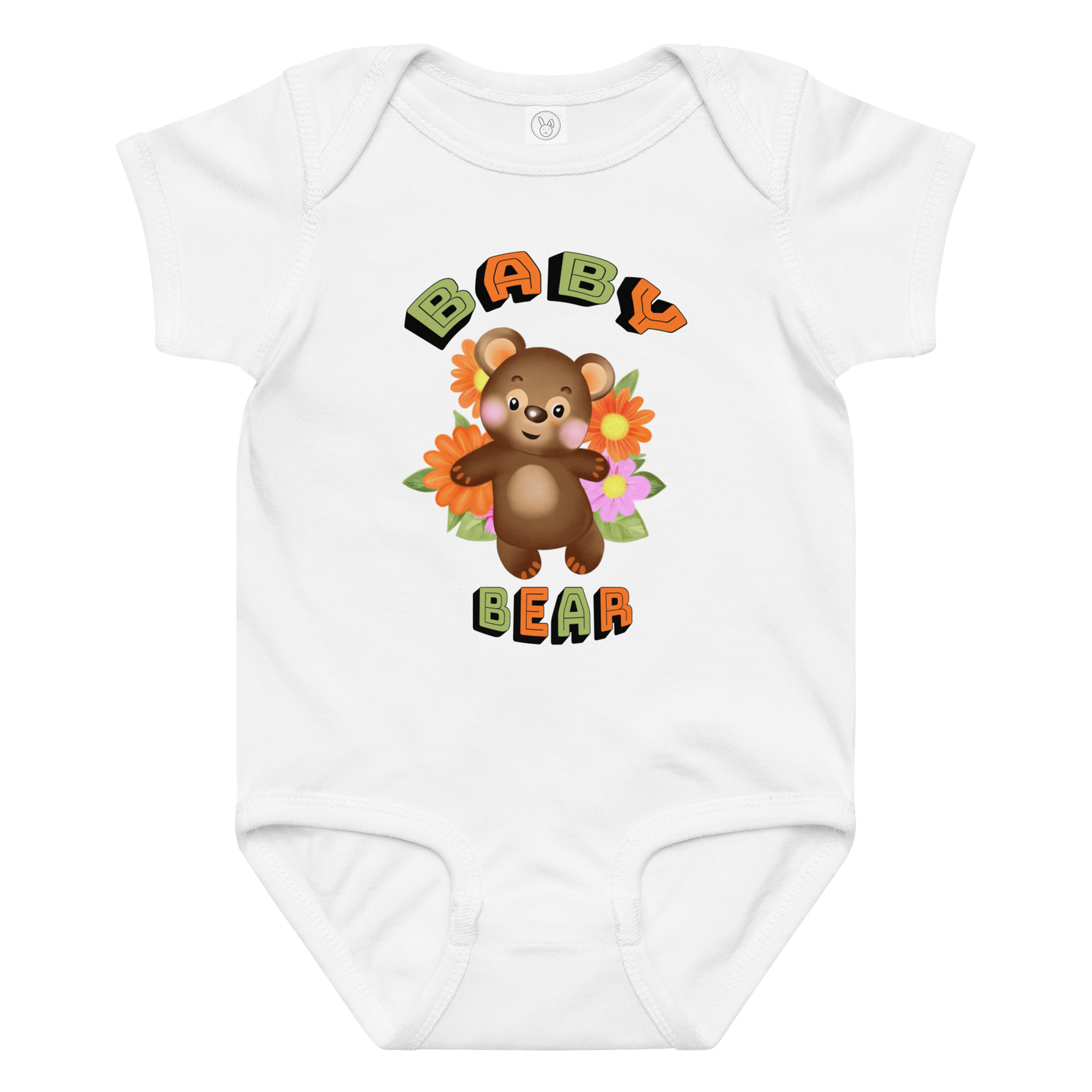 Baby Bear Floral Jersey Bodysuit product image (2)