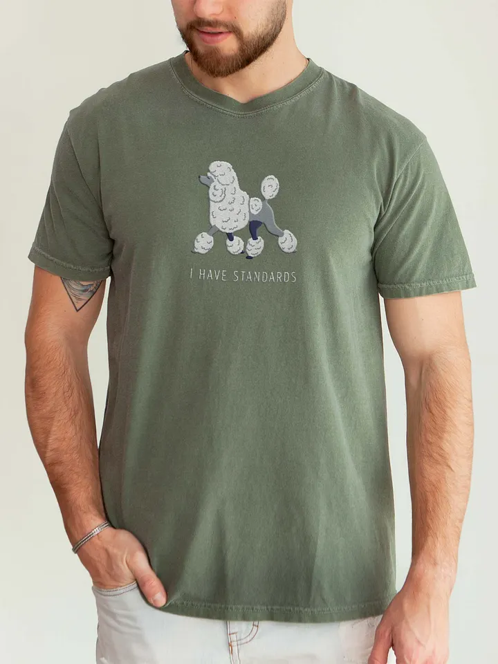 I Have Standards T-Shirt(Embroidered) of a Standard Poodle(White) product image (2)