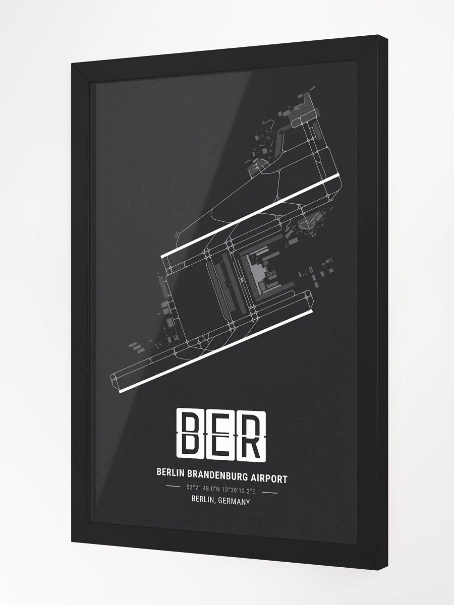 Framed Airport BER Premium Map On Matt Paper product image (2)