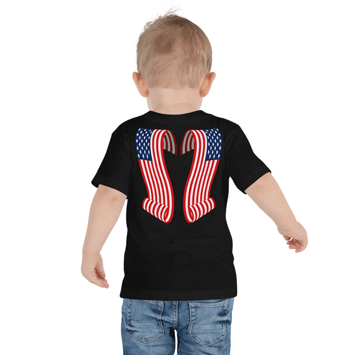 Stars & Stripes Curly Angel Wings Toddler Tee product image (1)
