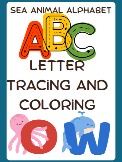 SEA ANIMALS ALPHABETS 2025 letter tracing ebook product image (1)