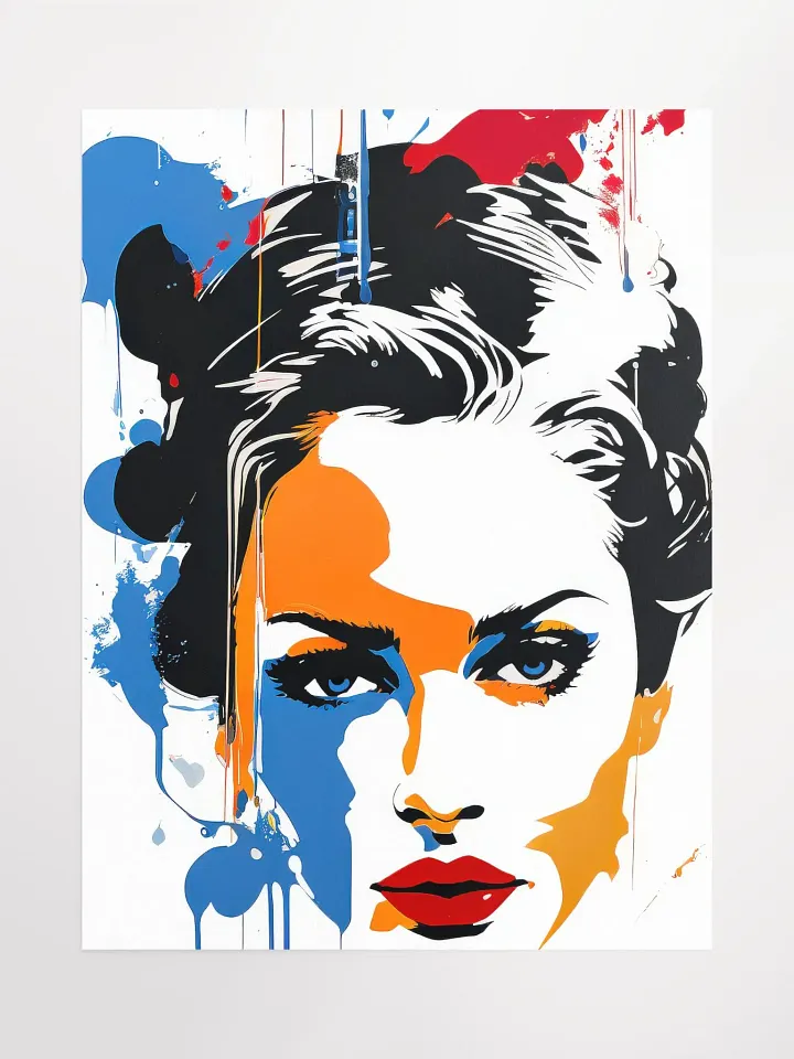 Abstract Woman v8 - Girly - Vintage Style Poster - Medium Size 18x24 Inches product image (1)