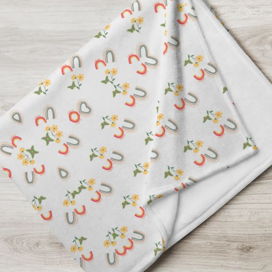 Rainbow Floral Blanket product image (17)