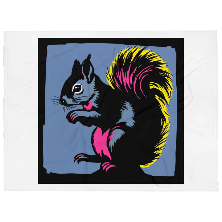 Vibrant Squirrel Profile Throw Blanket product image (1)