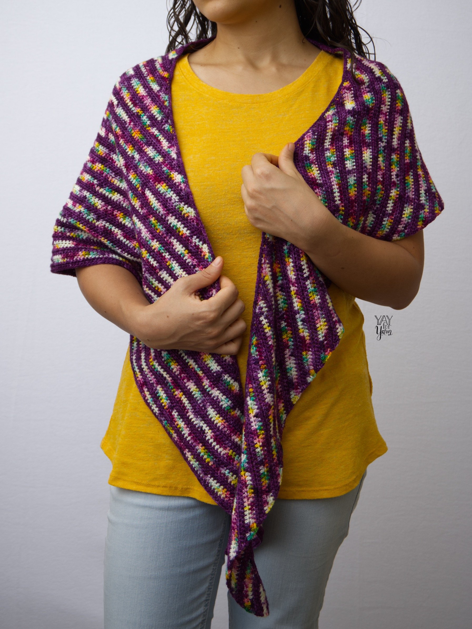 Double Gradient Boomerang Shawl Crochet Pattern product image (6)