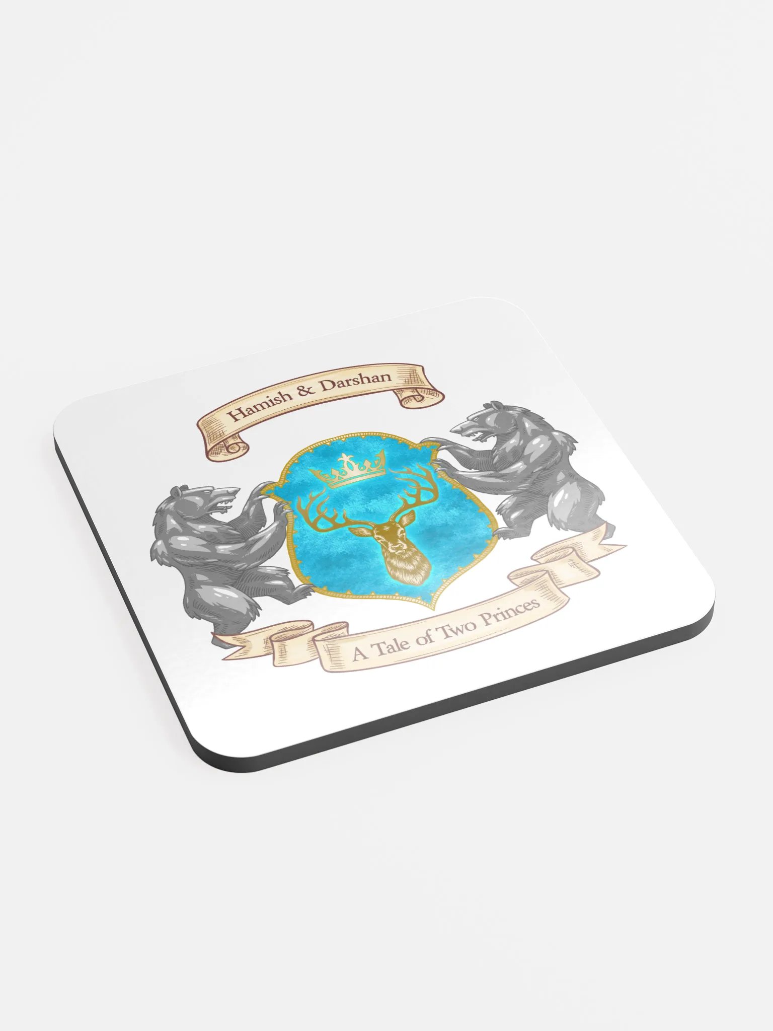 A Tale of Two Princes Crest Coaster product image (1)