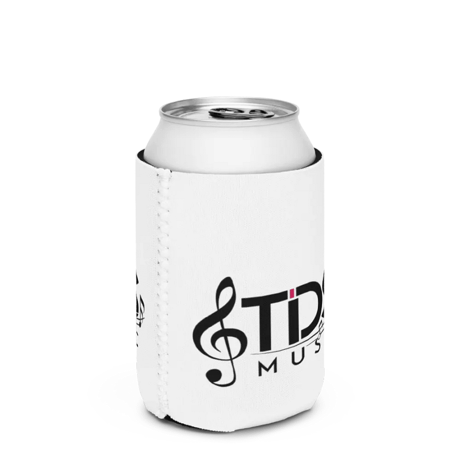 TDS Music Neoprene Can Cooler - White, Music-Themed Design product image (4)