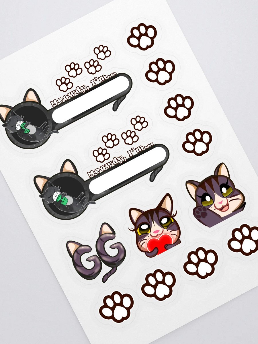 Black Kitty Gaming Stickers product image (1)