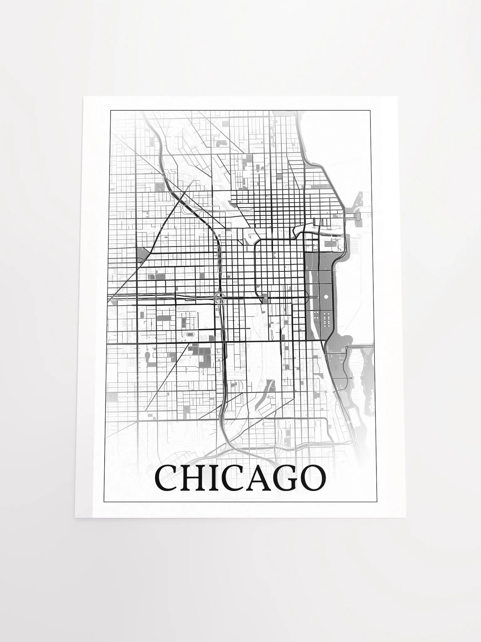 Chicago, Illinois, USA, city map print product image (19)