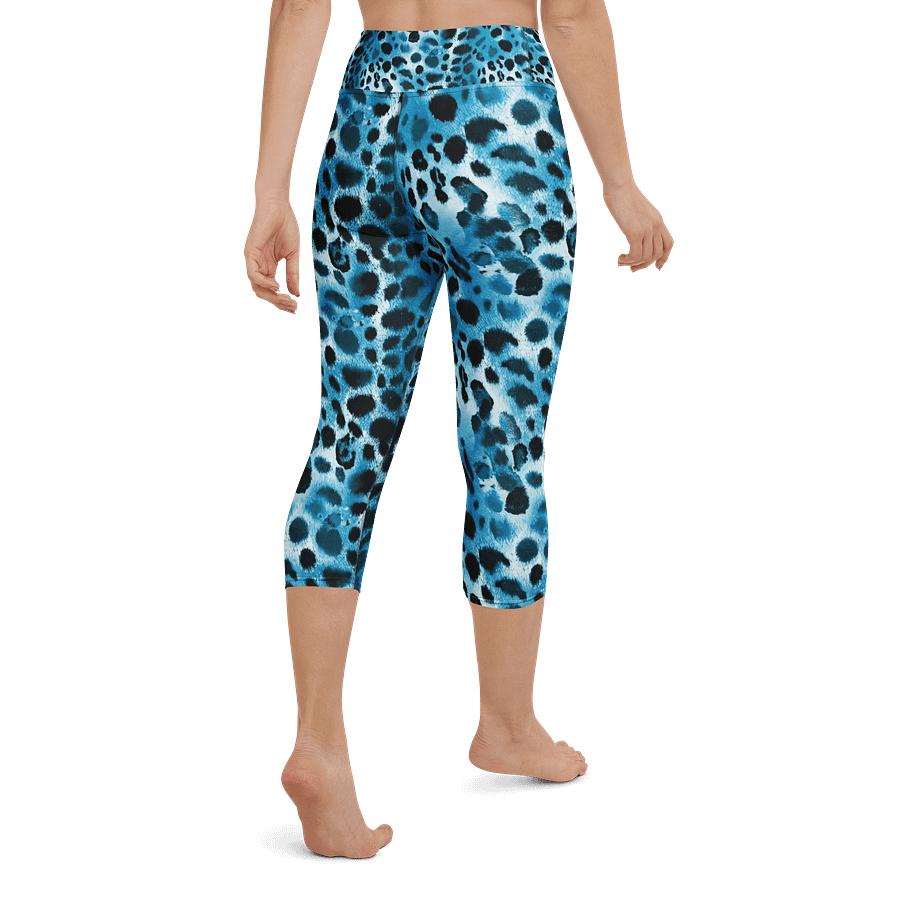 Blue Leopard Capri Leggings product image (3)