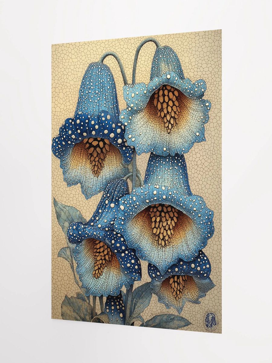 Celestial Blooms: Mystical Poster of Enchanted Blue Flowers product image (3)