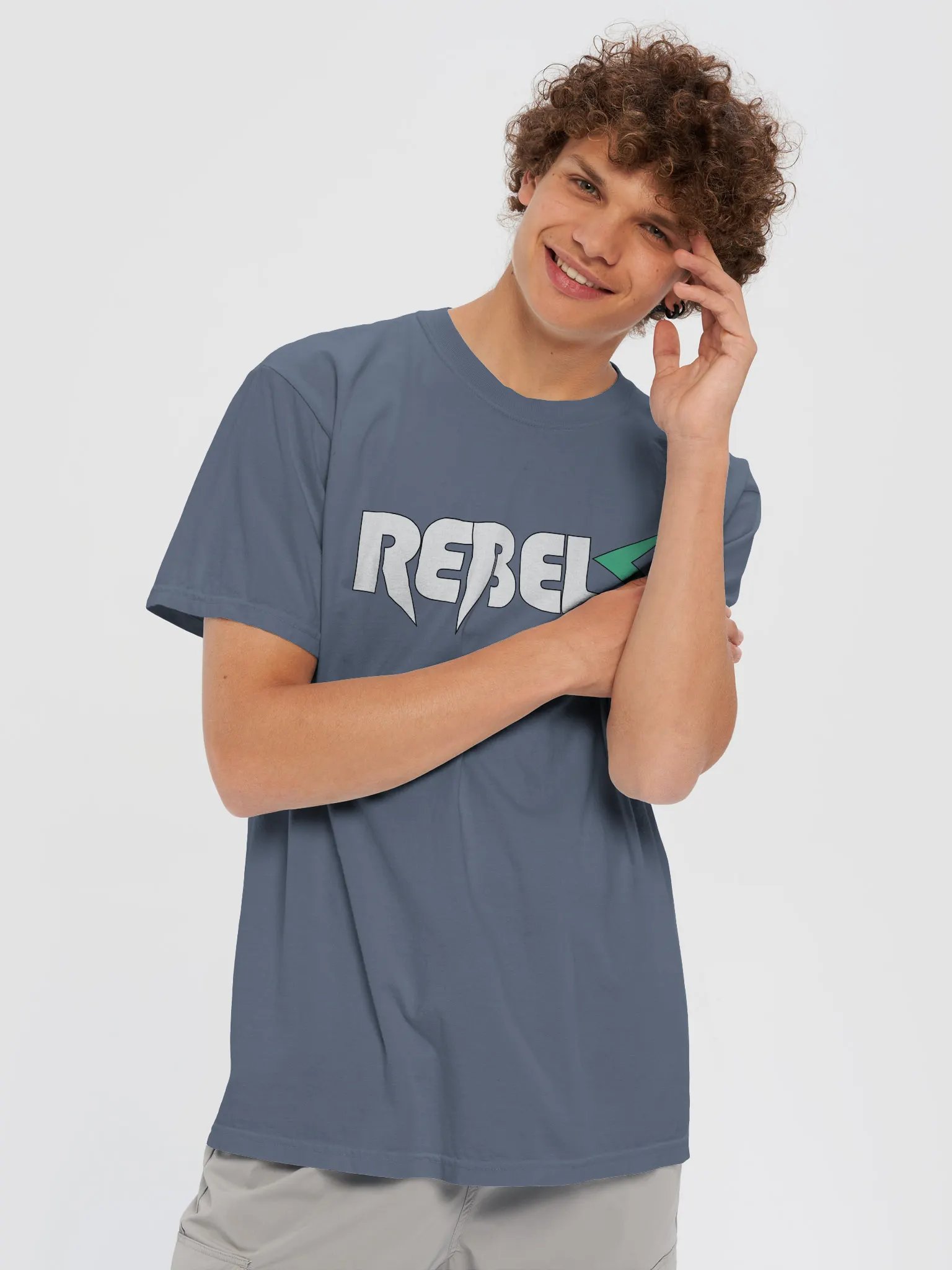 Rebels T-Shirt Blue Jean | White/Green product image (5)