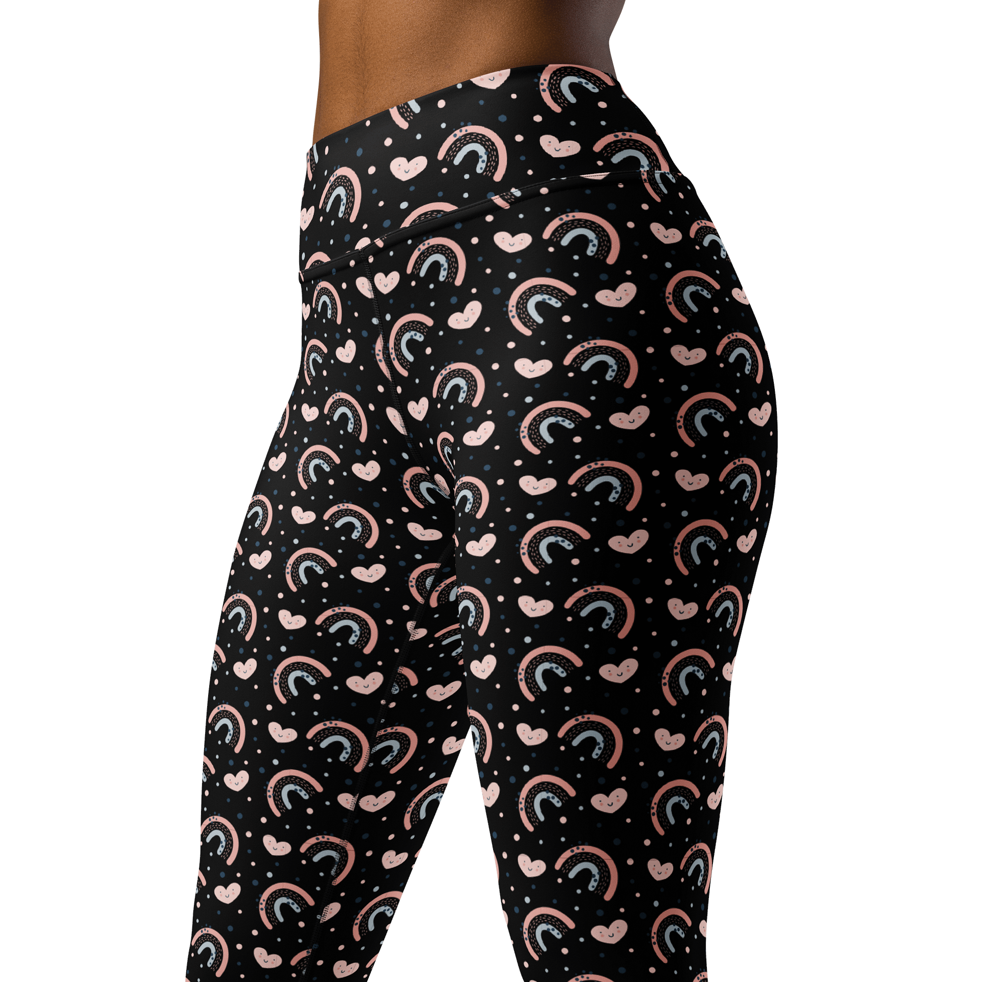 Rainbow Heartbeat High-Waisted Leggings - All-Day Comfort Fit product image (4)