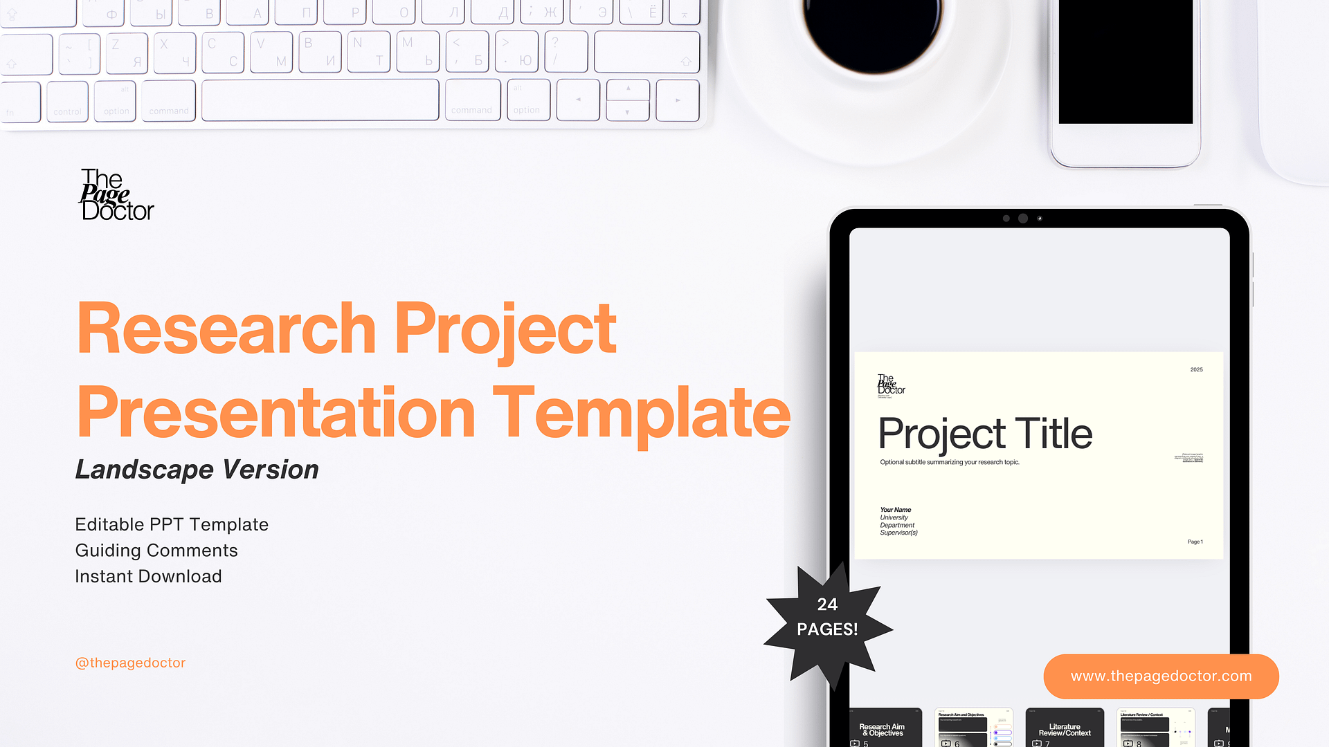 Research Project Presentation Template | Editable product image (2)