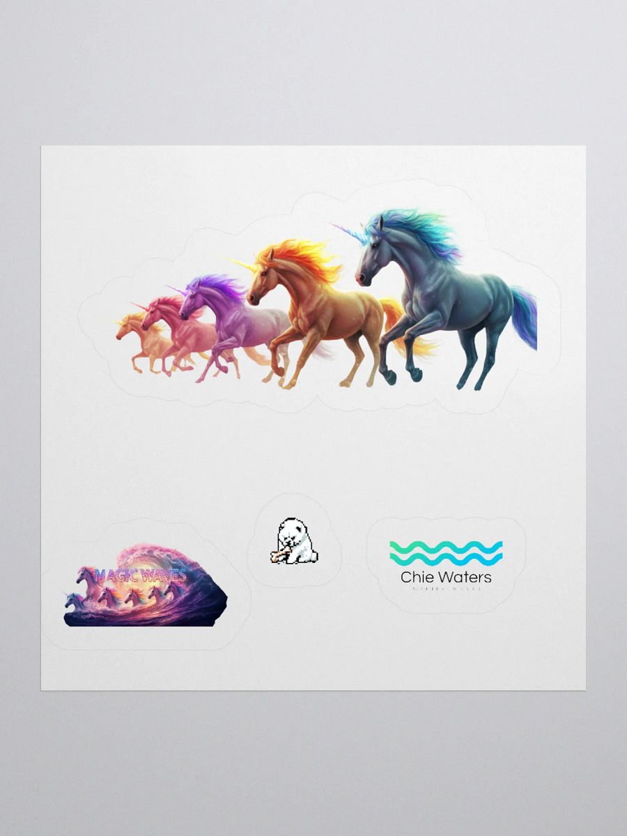 Fantastical Unicorns Kiss Cut Sticker Set product image (3)