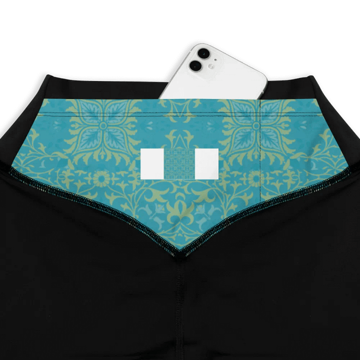 Turq Lime All-Over Print Sports Leggings product image (1)